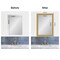 Amanti Art Mirror Makeover Bathroom Mirror Frame Border Kit - Fully Assembled Peel and Stick Frame - Mirror NOT Included - Grace Brushed Gold Trim